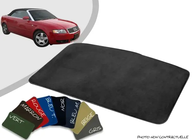 Tapis coffre sur-mesure Audi A4 B6 & B7 cabriolet velours bordé - Très bien noté