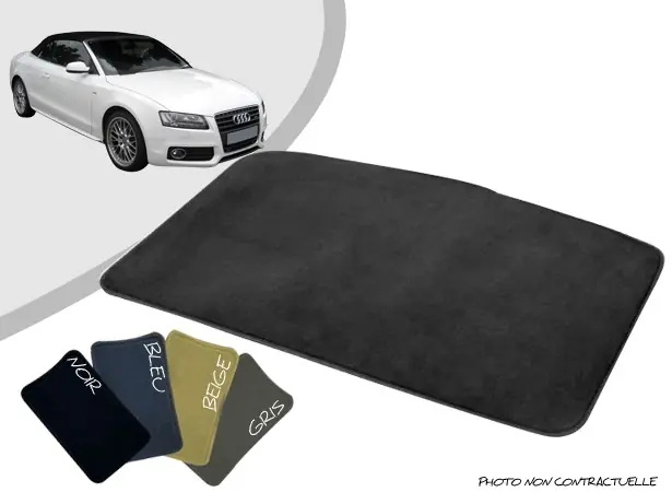 Offre du jour - Tapis coffre sur-mesure Audi A5-8F7 cabriolet moquette aiguilletée surjetée