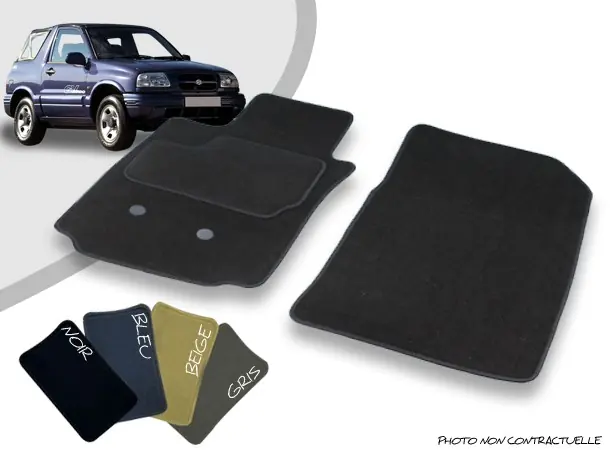 Aujourd'hui seulement - Tapis auto avant sur-mesure Suzuki Grand Vitara cabriolet moquette aiguilletée surjetée