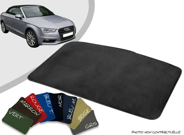 Tapis coffre sur-mesure Audi A3 8V cabriolet velours bordé | Très demandé