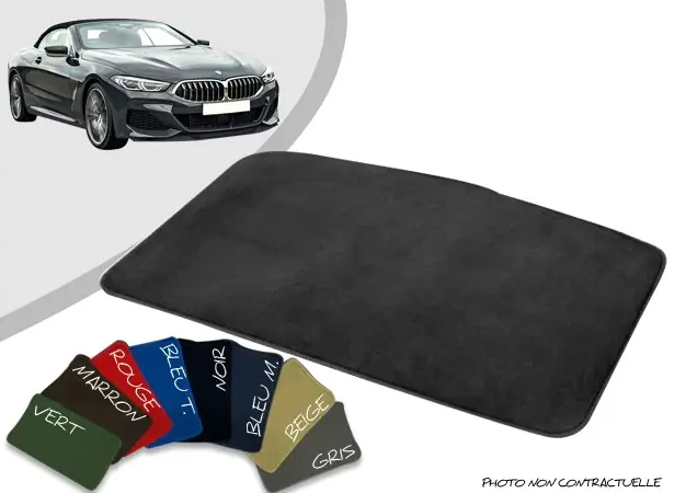 Tapis coffre sur-mesure BMW Série 8 G14 cabriolet velours bordé - Prix doux