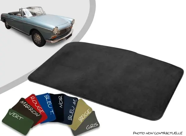 Tapis coffre sur-mesure Peugeot 404 Cabriolet velours bordé | Offre du jour