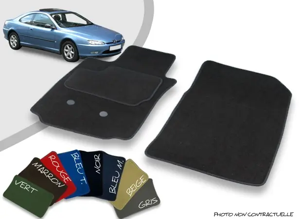Économisez maintenant | Tapis auto avant sur-mesure Peugeot 406 Coupé velours bordé
