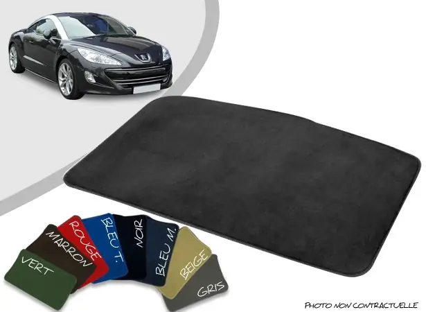 Prix exceptionnel | Tapis coffre sur-mesure Peugeot RCZ Coupé velours bordé