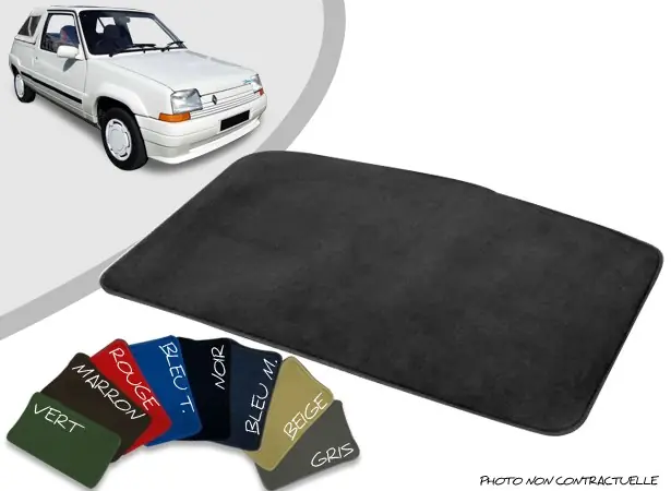 Commandez maintenant - Tapis coffre sur-mesure Renault Super 5 Belle ile velours bordé