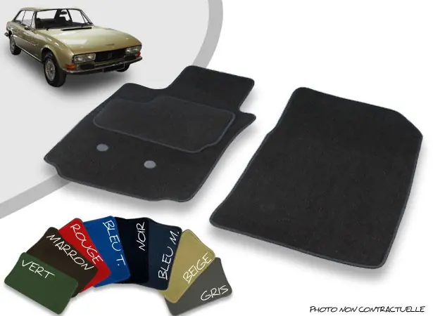 Très populaire - Tapis auto avant sur-mesure Peugeot 504 coupé V6 velours bordé